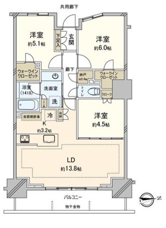 パークシティ柏の葉キャンパスサウスマークタワー 間取図(平面図)