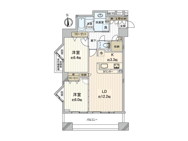 ライオンズステージ門前仲町冬木 間取図(平面図) ライオンズステージ門前仲町冬木 間取図(平面図)