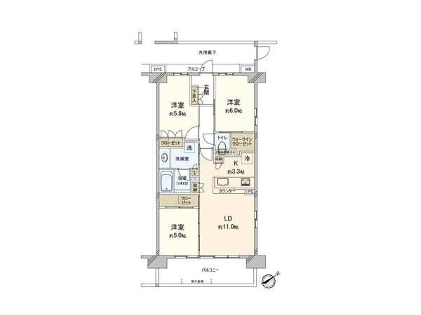 ジオ柏の葉キャンパス 間取図(平面図) 間取図(平面図)