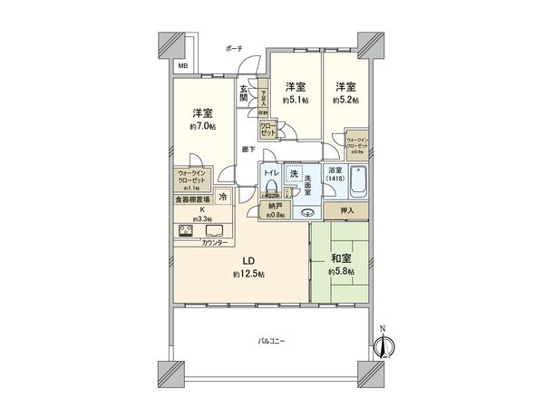 パークシティ柏の葉キャンパス一番街 D棟 間取図(平面図)