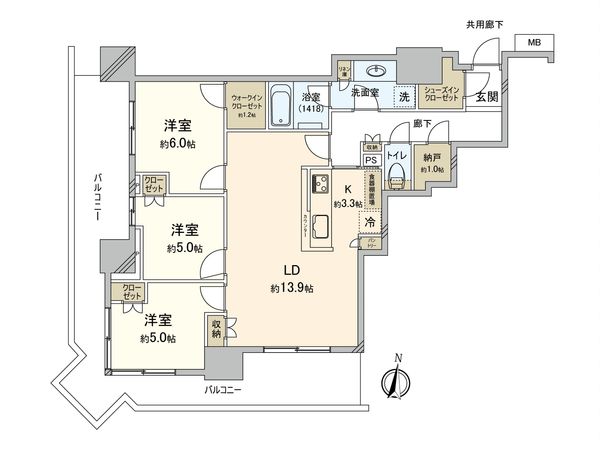 パークシティ柏の葉キャンパスザ・ゲートタワー 間取図(平面図)