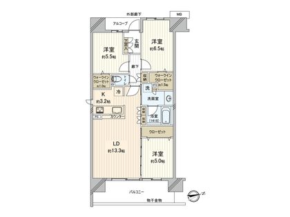 デュオヒルズ・ザ・グラン 間取図(平面図) 間取図(平面図)