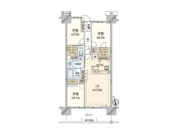 パークシティ柏の葉キャンパスサウスフロント 間取図(平面図)