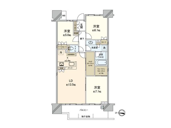 パークシティ柏の葉キャンパス二番街 フォレストコートA 間取図(平面図) パークシティ柏の葉キャンパス二番街 フォレストコートA 間取図(平面図)