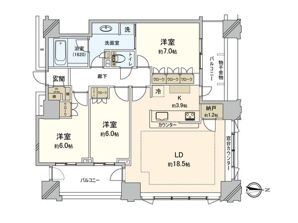 パークシティ柏の葉キャンパス二番街 ミッドタワーC 間取図(平面図) パークシティ柏の葉キャンパス二番街 ミッドタワーC 間取図(平面図)