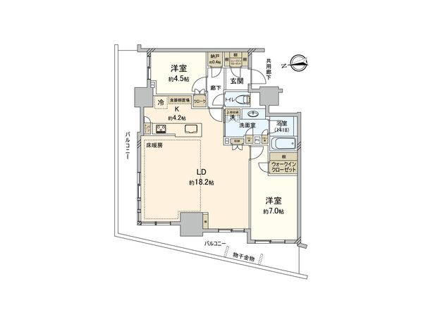 パークシティ柏の葉キャンパスサウスマークタワー 間取図(平面図) パークシティ柏の葉キャンパスサウスマークタワー 間取図(平面図)