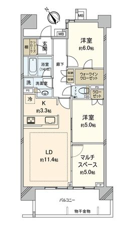 クオン流山おおたかの森 間取図(平面図) クオン流山おおたかの森 間取図(平面図)