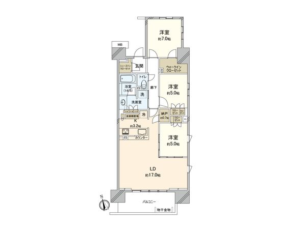 パークシティ柏の葉キャンパスサウスフロント 間取図(平面図) パークシティ柏の葉キャンパスサウスフロント 間取図(平面図)