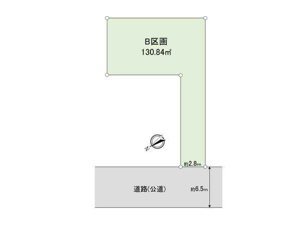 港南区丸山台2丁目 土地 B区画 区画図