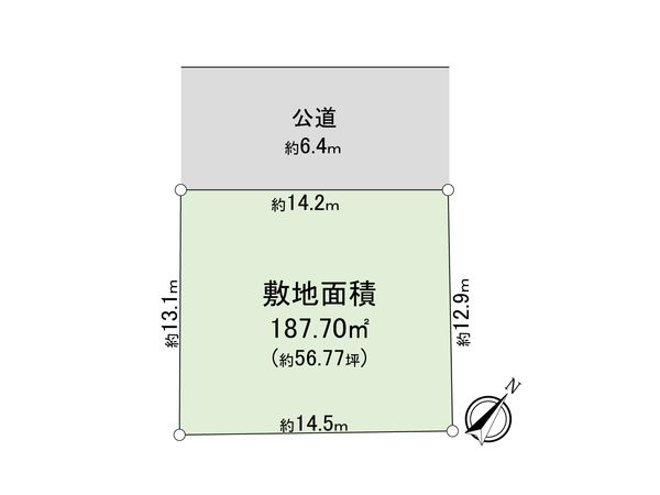 港南区上永谷6丁目 土地 区画図