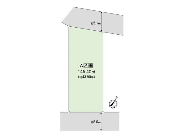港南区笹下3丁目 土地 A区画 区画図