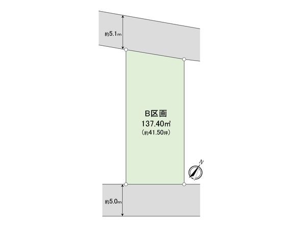 港南区笹下3丁目 土地 B区画 区画図