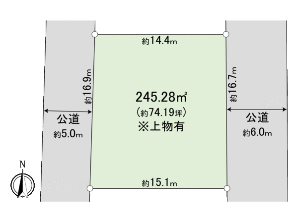 金沢区富岡西1丁目(土地) 地形図