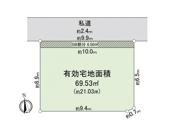 南区通町4丁目 土地 区画図 南区通町4丁目 土地 区画図