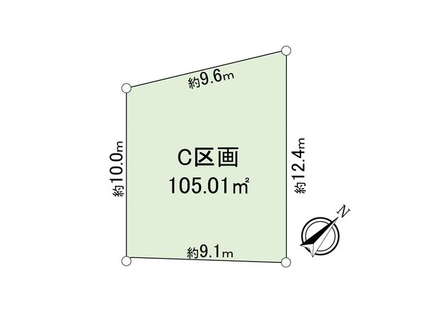 南区大岡4丁目 土地 C区画 区画図
