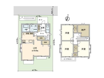 港南区港南1丁目 戸建 間取図(平面図) 港南区港南1丁目 戸建 間取図(平面図)