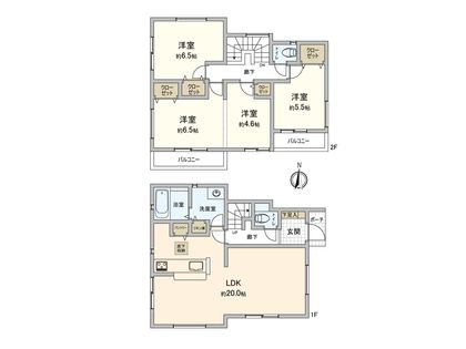 磯子区杉田2丁目 戸建 間取図(平面図)