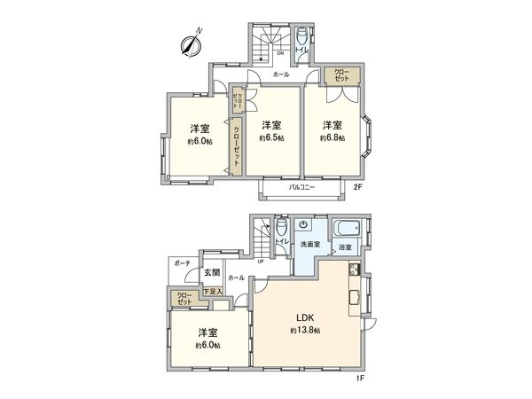 港南区笹下3丁目 戸建 間取図(平面図) 間取図(平面図)