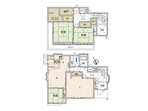 南区中里4丁目 戸建 間取図(平面図) 南区中里4丁目 戸建 間取図(平面図)