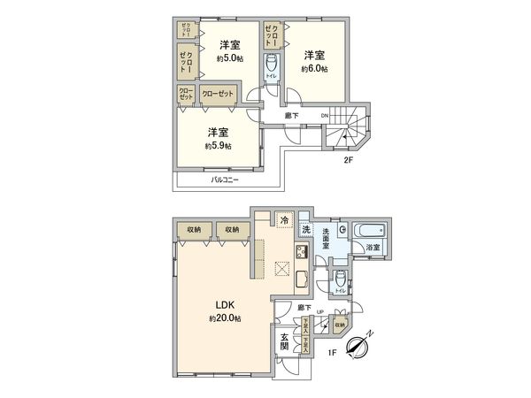 港南区大久保3丁目 戸建 間取図(平面図) 港南区大久保3丁目 戸建 間取図(平面図)