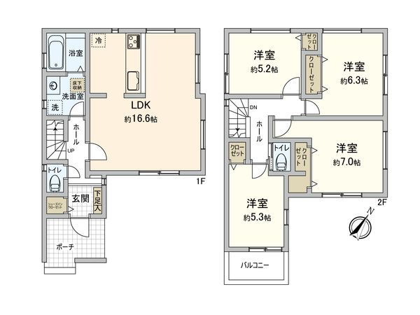 港南区大久保3丁目 新築戸建 間取図(平面図)