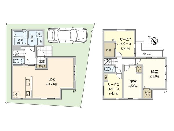 南区中里2丁目 新築戸建 間取図(平面図)