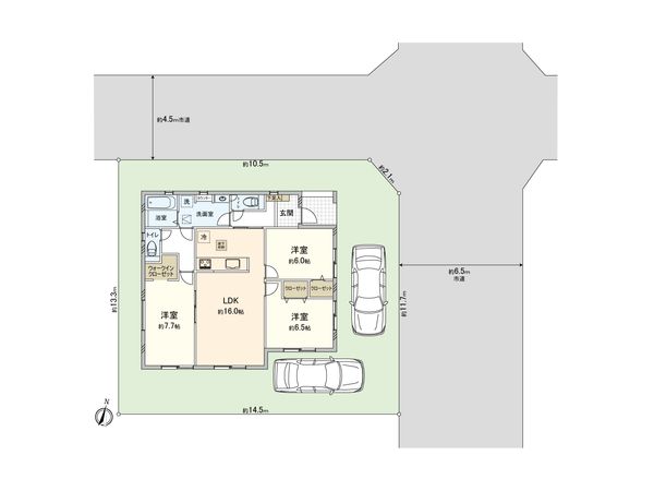 栄区上之町 新築戸建 間取図(平面図) 栄区上之町 新築戸建 間取図(平面図)