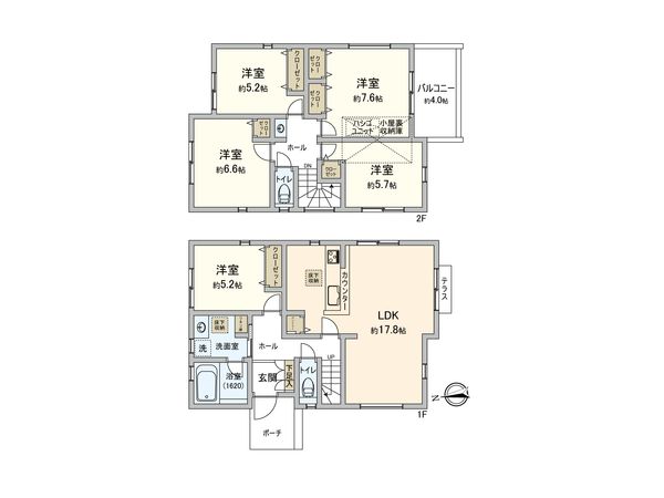 南区六ツ川1丁目 新築戸建2号棟 間取図(平面図) 南区六ツ川1丁目 新築戸建2号棟 間取図(平面図)