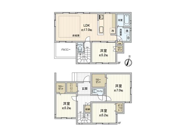 港南区上大岡西3丁目 新築戸建 間取図(平面図) 港南区上大岡西3丁目 新築戸建 間取図(平面図)