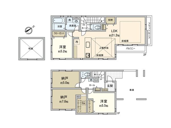 南区大岡3丁目 新築戸建 間取図(平面図) 南区大岡3丁目 新築戸建 間取図(平面図)