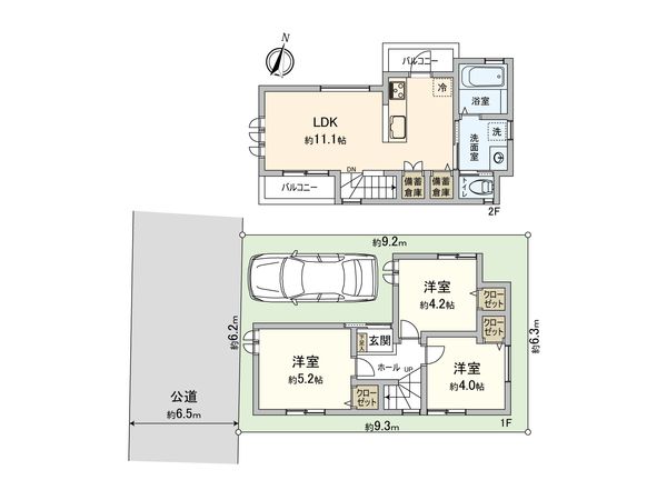 磯子区田中1丁 新築戸建 間取図(平面図) 磯子区田中1丁 新築戸建 間取図(平面図)