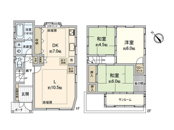 港南区笹下6丁目 戸建 間取図(平面図)