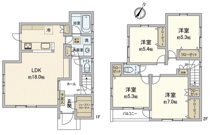 磯子区磯子4丁目 戸建 間取図(平面図) 磯子区磯子4丁目 戸建 間取図(平面図)
