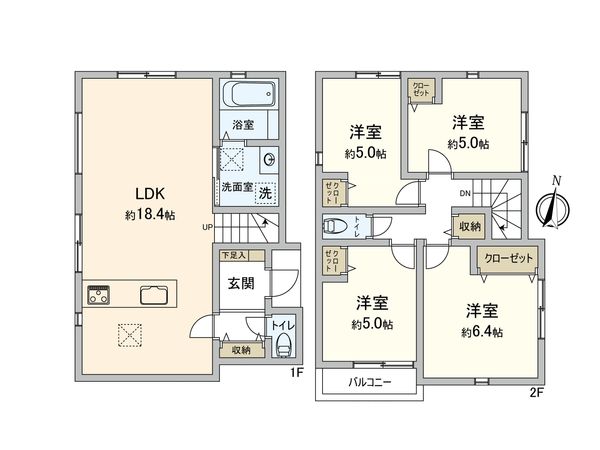 港南区笹下2丁目 新築戸建 間取図(平面図) 間取図(平面図)