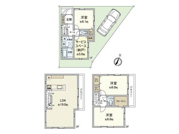 港南区芹が谷1丁目 新築戸建A号棟 間取図(平面図) 港南区芹が谷1丁目 新築戸建A号棟 間取図(平面図)