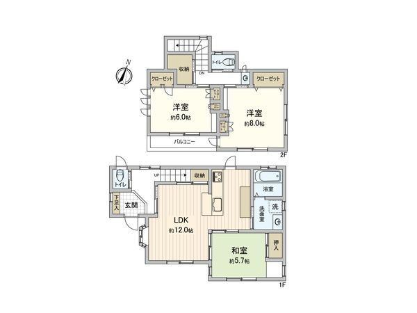 港南区芹が谷3丁目 戸建 間取図(平面図)