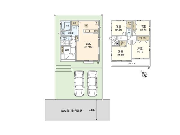 磯子区森が丘2丁目 新築戸建 B号棟 間取図(平面図)