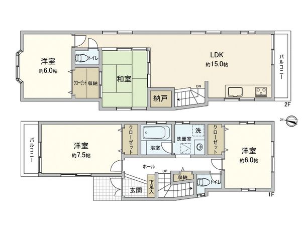 港南区笹下6丁目 戸建 間取図(平面図)