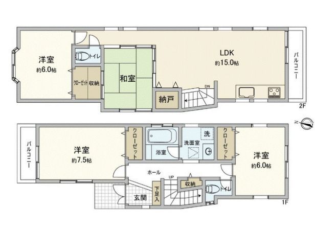港南区笹下6丁目 戸建 間取図(平面図)