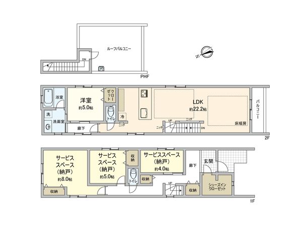 港南区上永谷1丁目 新築戸建 3号棟 間取図(平面図) 間取図(平面図)