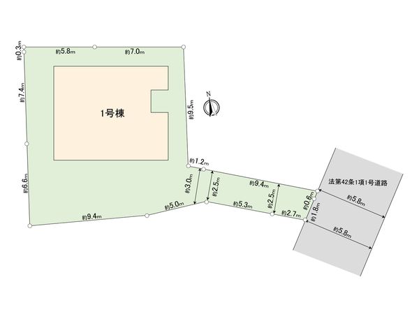 南区中里4丁目 新築戸建 区画図