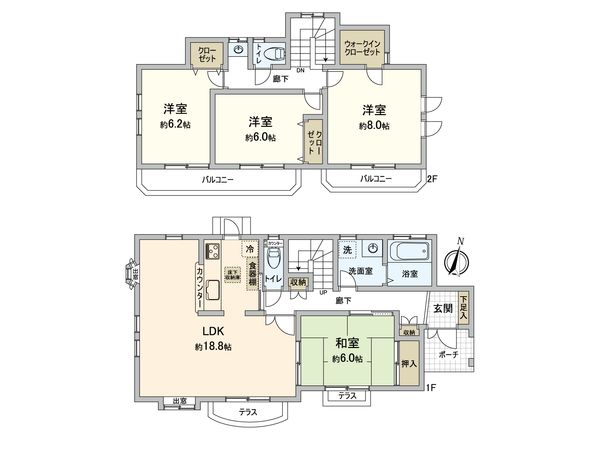 磯子区杉田9丁目 戸建 間取図(平面図) 間取図(平面図)