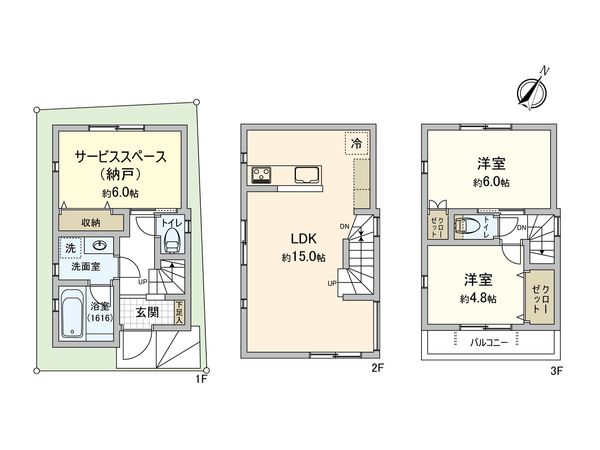 南区六ツ川1丁目 新築戸建 A号棟 間取図(平面図)