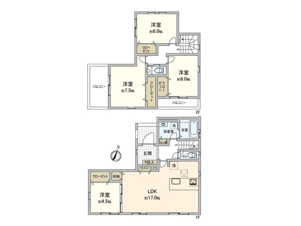 港南区芹が谷1丁目 新築戸建 間取図(平面図)