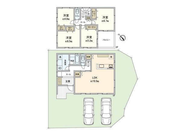 港南区笹下6丁目 新築戸建 C号棟 間取図(平面図)