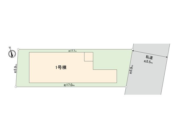 南区六ツ川2丁目 新築戸建 1号棟 区画図 南区六ツ川2丁目 新築戸建 1号棟 区画図