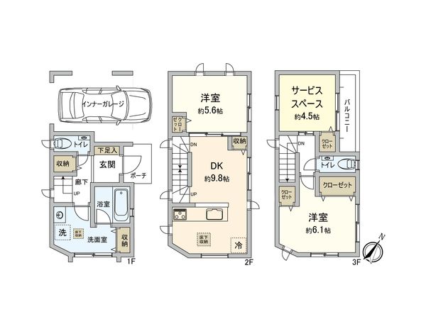 磯子区岡村3丁目 戸建 間取図(平面図) 磯子区岡村3丁目 戸建 間取図(平面図)