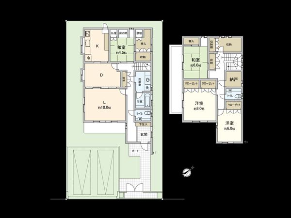 港南区丸山台2丁目 戸建 間取図(平面図) 港南区丸山台2丁目 戸建 間取図(平面図)