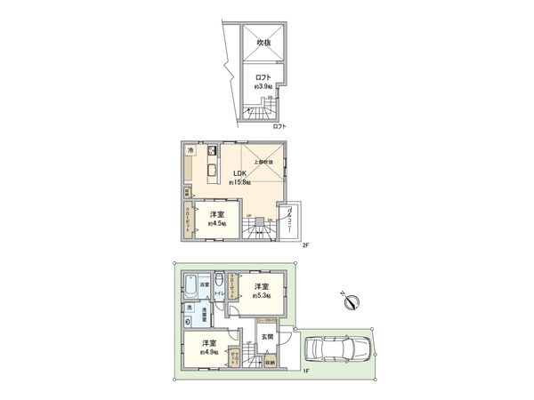 磯子区岡村1丁目 新築戸建B号棟 間取図