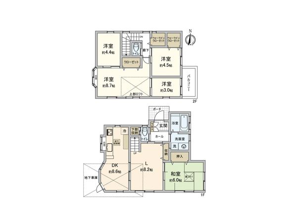 港南区上永谷6丁目 戸建 間取図(平面図) 港南区上永谷6丁目 戸建 間取図(平面図)